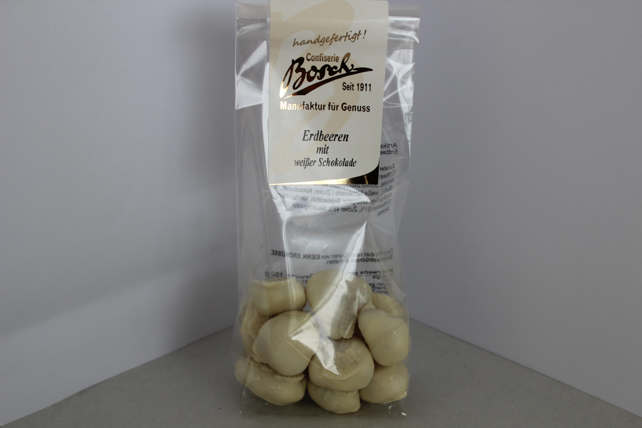 Schoko-Erdbeeren Weiße Schokolade - Confiserie Bosch GmbH